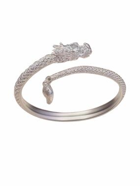 Silver Dragon Tail Wrap Adjustable Cuff Bracelet NWOT